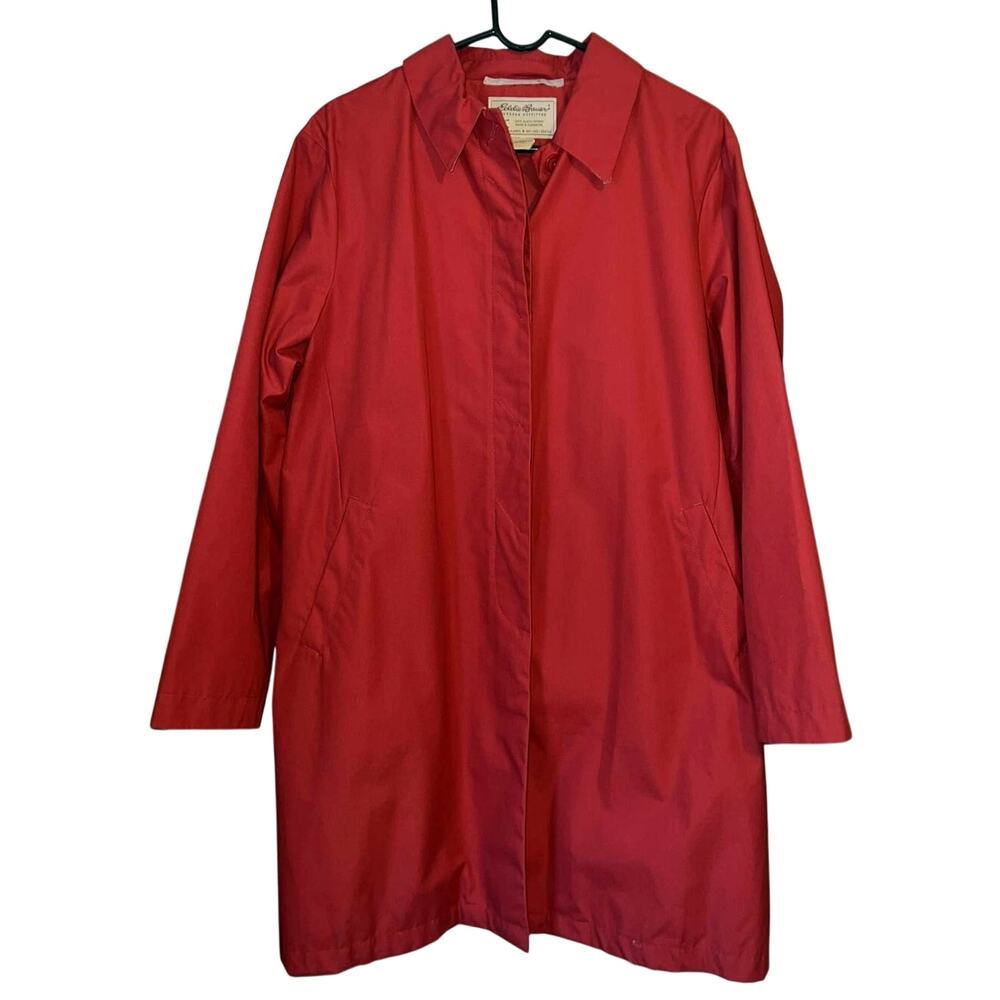 Eddie Bauer Women’s Lightweight Red Trench Coat – Size L